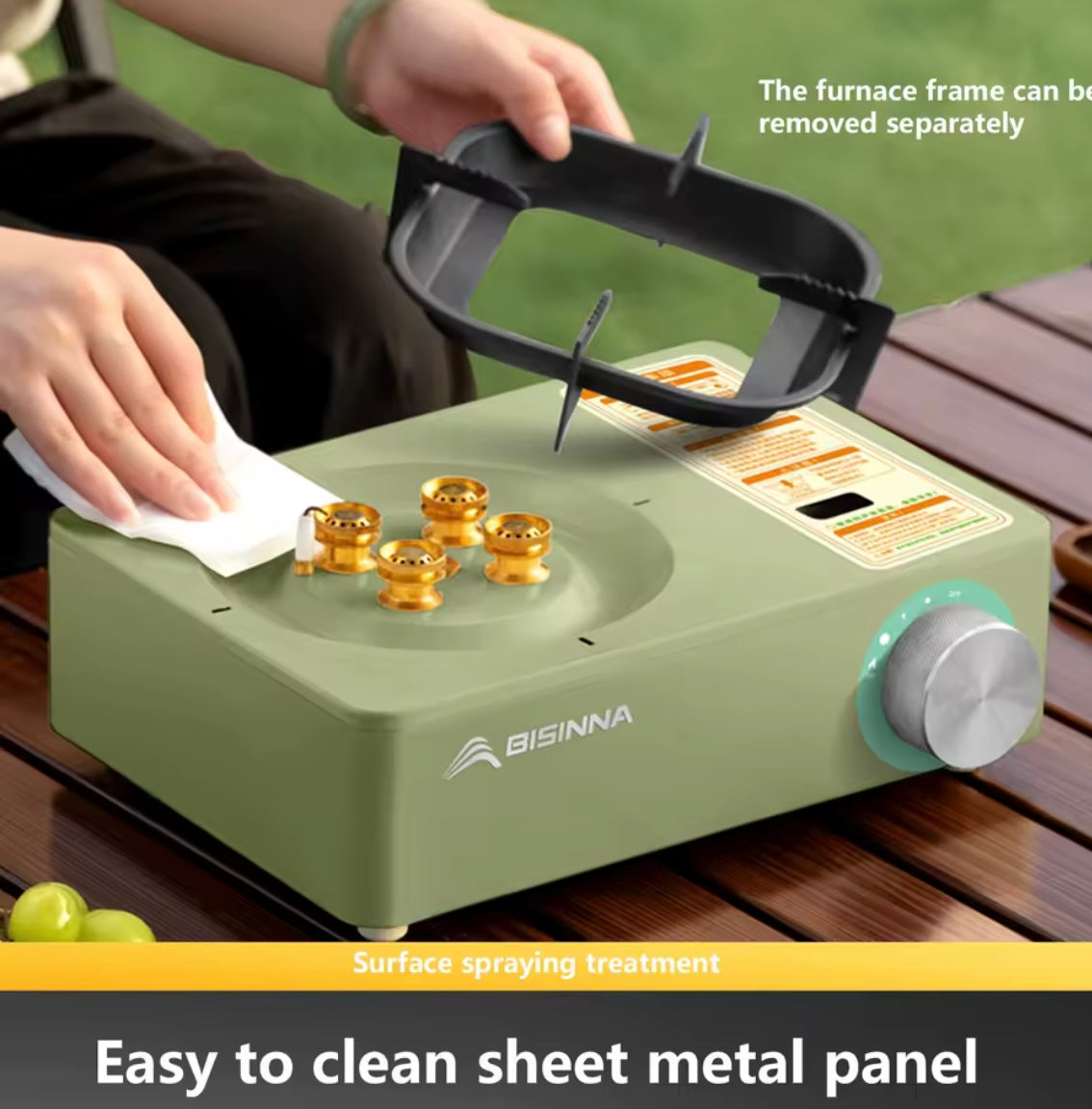 "BISINNA 5800W Portable Camping Gas Stove – Outdoor Burner for Hiking & Picnic”