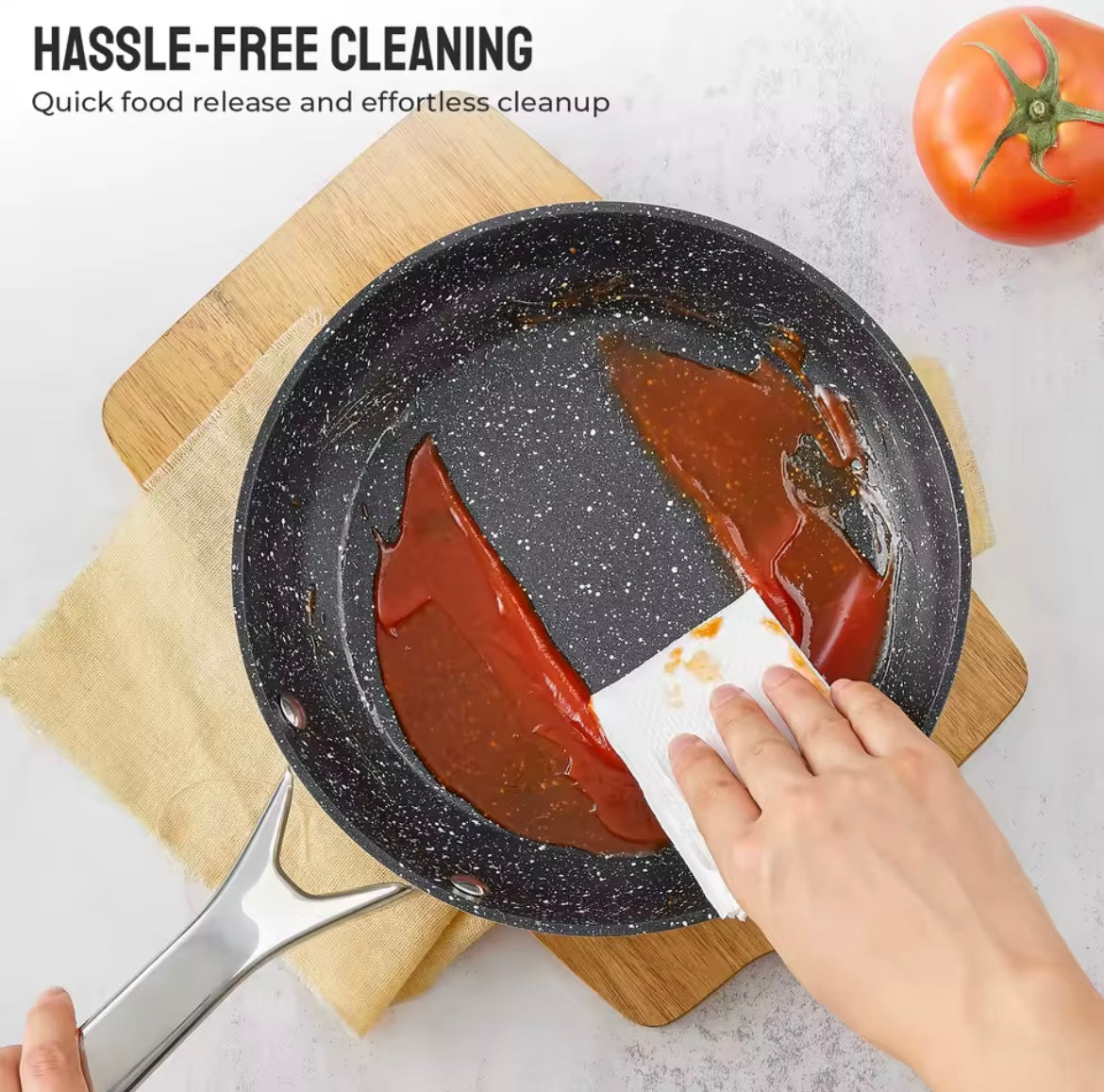 BEZIA 10-Piece Nonstick Cookware Set – Induction & All Stove Compatible