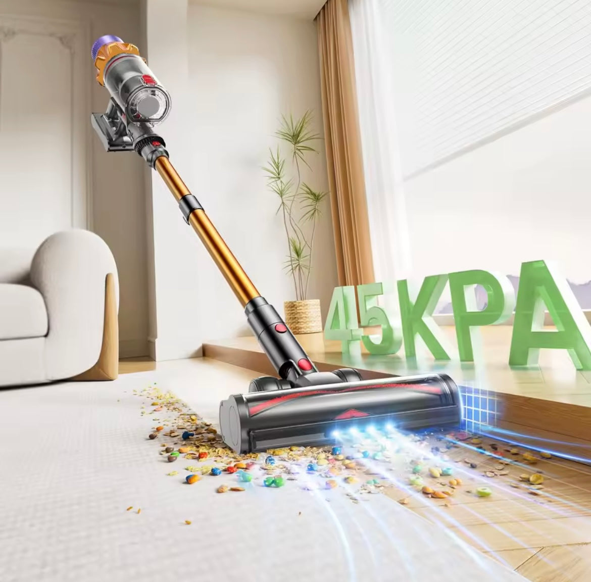 V18 Cordless Vacuum Cleaner – 550W, 45000PA, Handheld & Powerful