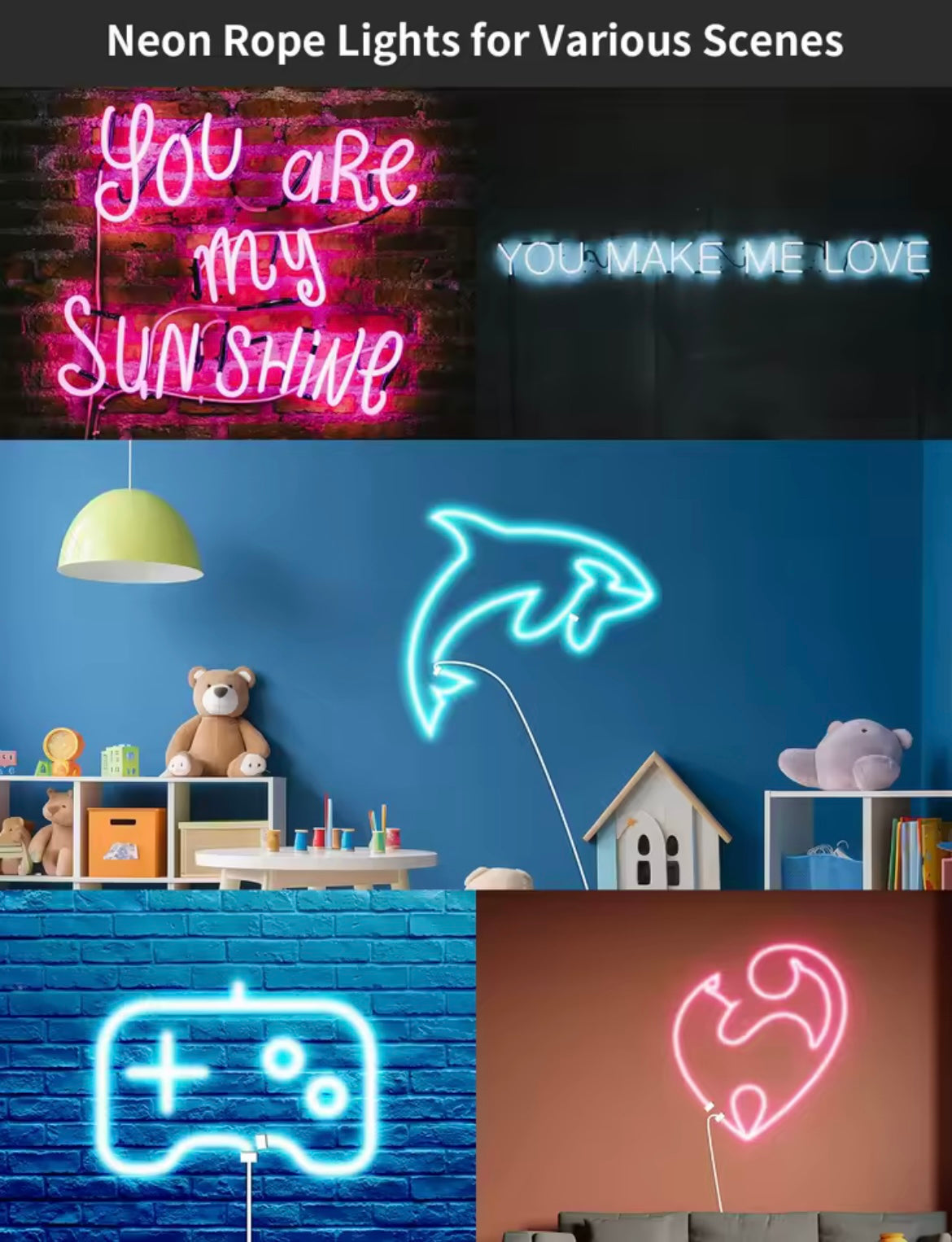 Smart RGB LED Strip Lights – App & Remote Controlled, SMD 5050, TV/Game Room Decor