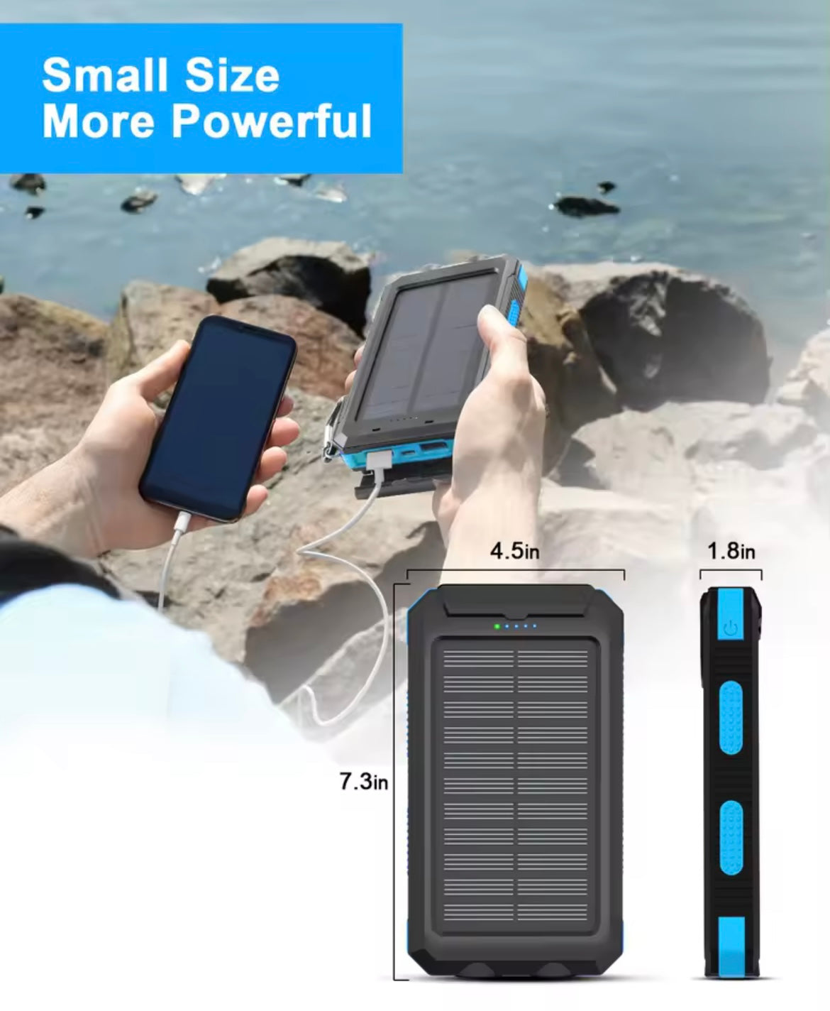 Waterproof Solar Power Bank – 38,800mAh, Dual USB, Outdoor Mobile Charger for Camping & Travel
