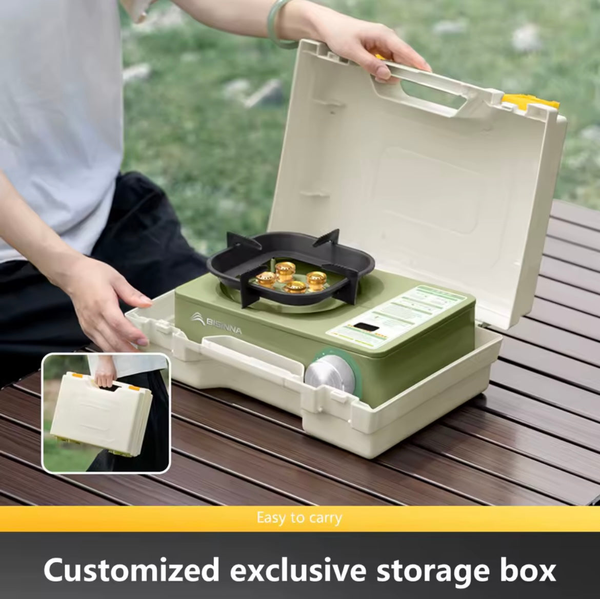 "BISINNA 5800W Portable Camping Gas Stove – Outdoor Burner for Hiking & Picnic”