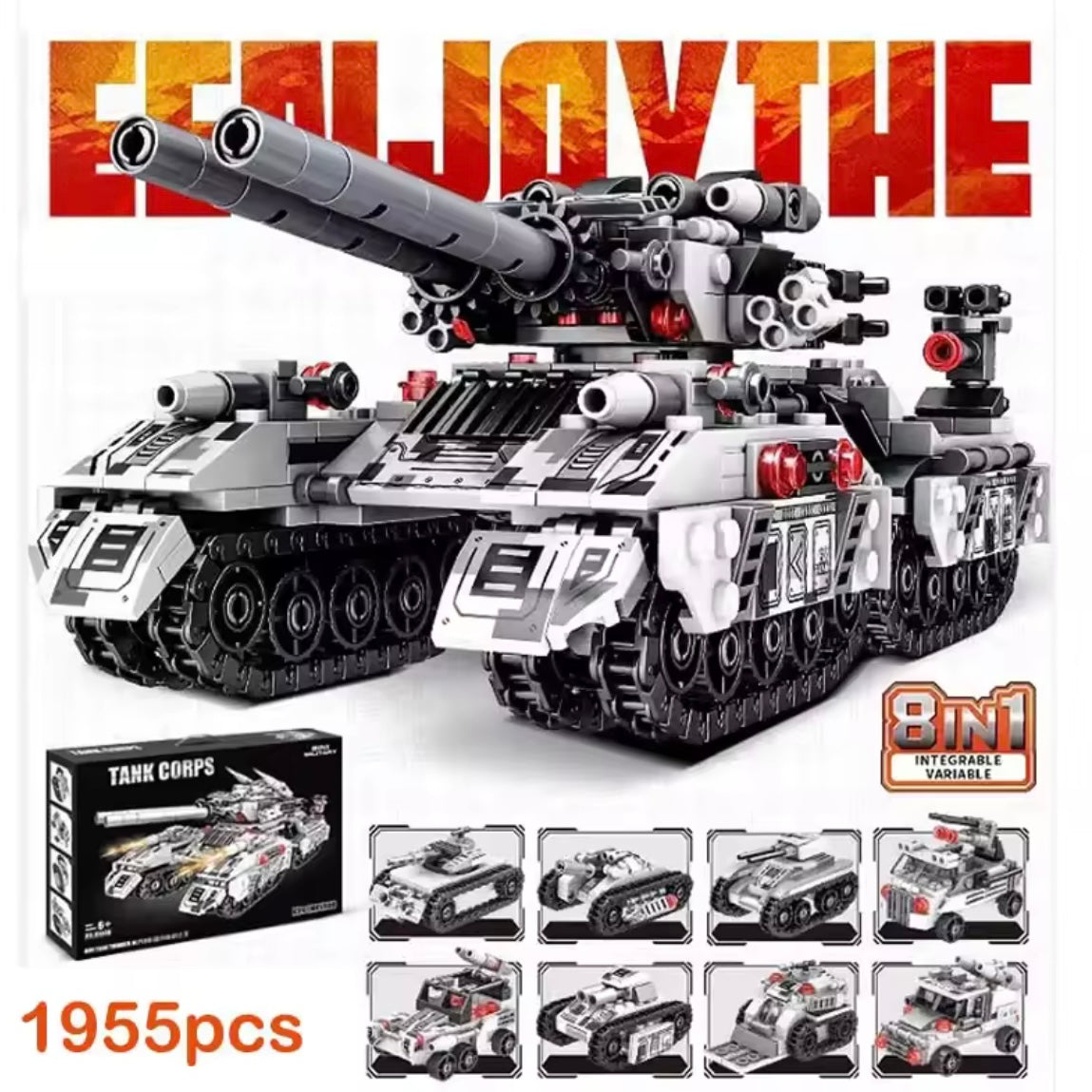 8-in-1 Military Vehicle Building Block Set – WW2 Tank, Airplane, Truck & More (2024 Edition)