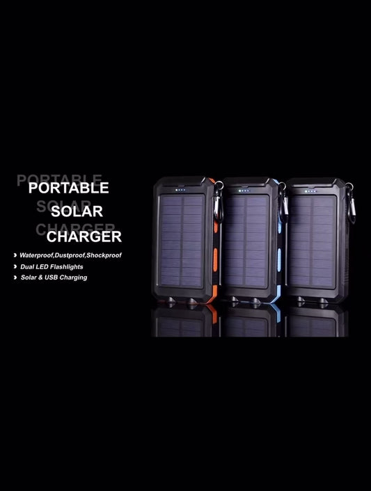Waterproof Solar Power Bank – 38,800mAh, Dual USB, Outdoor Mobile Charger for Camping & Travel