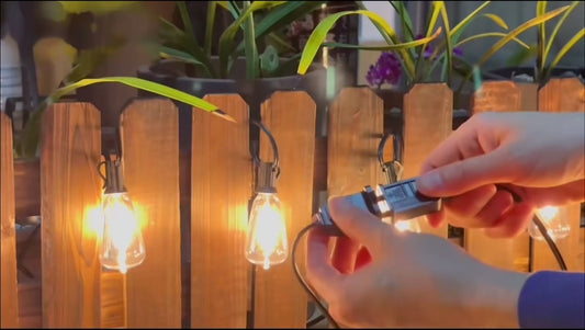 150FT Outdoor LED String Lights – Waterproof, Shatterproof, Dimmable ST38 Bulbs